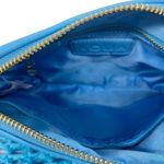 AQUA Crochet Tote Bag With Matching Pouch in Blue New Photo 10