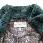 Sanctuary Surplus Vest Coat Green Teal Faux Fur Soft Teddy Jacket Size Medium Photo 1