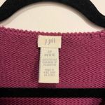 VTG J. Jill Sweater Purple Maroon V Neck Floral Embroidered Cotton Petite Small Size undefined Photo 6