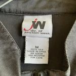 Women's Vintage Junction West Black Sleeveless Cargo Silk Jacket Vest Size M Photo 1