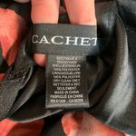 Cachet Formal Black Floral Maxi Dress 4 Crisscross Back V Neck Evening Gown Photo 8