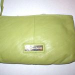 Charles David New Designer Green Leather Embroidered Clutch Handbag Logo Unique Photo 1