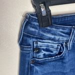 Kancan High Rise Dark Ripped Hem Skinny Jeans in dark sandblast wash size 25 Photo 6