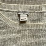 J.Crew  Cream Waffle Knit Sweater Womens L Merino Wool Blend Scoop Neck Raglan Photo 4