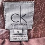 Calvin Klein Brown Leather Button Front Jacket Blazer Photo 13