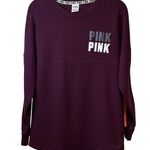 Victoria's Secret Victoria's Secret PINK Bling Holographic Foil Varsity Crew Sweatshirt. Size XS Photo 0