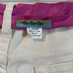 Vintage Too She She white Jeans with belt 6 Purple Photo 8