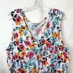 Woman Within Plus Size 30/32 Tank Top 3X Floral Sleeveless V Neck Spring 1491 Photo 4