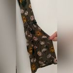 Green floral long sleeve blouse with bell sleeves Orange Photo 3