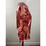 Velvet Paisley Print Bell Sleeve Top Blush Pink Women's Size M Y2K Romantic Boho Size M Photo 10