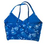 Glyder  Blue and White Floral Print Sports Bra Photo 1