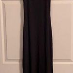 Bongo  Ribbed Black Racerback Dress with Side Split Photo 0