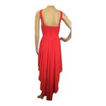B. Smart Red Rhinestone Prom Party High Low Dress Size 1 Juniors Sleeveless Photo 1