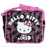 Sanrio 's Hello Kitty Face and Bow Pattern Black/Pink Messenger Bag Photo 0