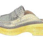 Kelsi Dagger  Brooklyn Window Leather Wooden Platform Mules Size 8 Photo 1