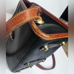Dooney & Bourke 80’s Essex Navy & British Tan med size handbag w/ long strap Photo 14