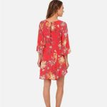 Free People Eyes on You Red Floral Print Poppy Mini Dress Photo 3