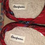 Dearfoams  Mama Bear Christmas Red Plaid Slippers SIZE M Photo 2