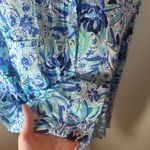 Lilly Pulitzer  Sea View Button Down Top Size XXS Iris Blue High Maintenance Photo 1