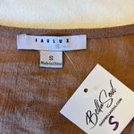FAVLUX ‎ Tan Wrap Blouse Size Small “oversize “ Photo 7