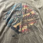 Harley Davidson Womens Green American Flag T Photo 1