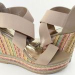 Charles David  Letti Camel Strappy Wedge Sandals 10 Photo 0