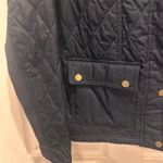 A New Day  Quilted Chore Jacket Navy Blue Full Zip Pockets Size Large Women Photo 2