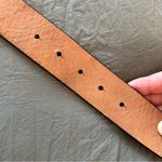 Liz Claiborne Leather Belt Silver Buckle. Size Medium. Photo 6