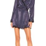 House of Harlow 1960 × Revolve Tie Waist Cross Dress Navy Stripe XS Blue Photo 0