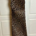 Boston Proper CHEETAH PRINT MOCK NECK MESH MAXI SLEEVELESS TANK DRESS Photo 1