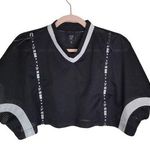 LF  The Brand Black Mesh Jersey Crop Top Size Medium Photo 0