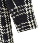Charter Club Wool Blend Plaid Tweed Coat Black White Button Front, Size 4 Photo 8