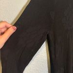 Z Supply NWT Liza Sweater Dress Black Floral Sheer Sleeves Sz XL Midi Crewneck Photo 6