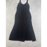 Abercrombie & Fitch  Ribbed‎ Midi Dress Ivory V-Neck Tank Sweater Slit Size S Photo 5