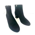 Kate Spade Taraji Faux Pearl Suede Block Heel Booties Black 9 Women Ankle Boots Photo 11