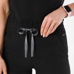 FIGS High Waisted Davia Straight Leg Scrub Pants in Black, Size X-Large Photo 2