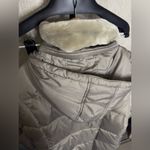 Michael Kors  Faux-Fur Collar Puffer Coat Feather Down-silver- size XL Women’s Photo 5