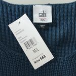 CAbi NWT Size M/L Sapphire Teal Oversized Sweater Flex Poncho w/ Pockets Photo 2