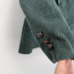 Vintage Green Ribbed Corduroy Cotton Blazer Jacket Women Size 14 Photo 4