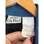 90s Boucle Patchwork Shacket size 16W Blue Size L Photo 7
