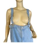 LINOLUCE LIGHT BLUE DENIM HIGH WAIST OVERALLS NWT (L) Size L Photo 7