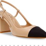 Anne Klein | brinlee sling back pump | size 7 black & nude heels | strap heels Photo 1