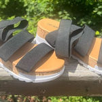 Cape Robbin   Ankle Strappy Sandals Sz 8 Black/White NWOT Photo 0