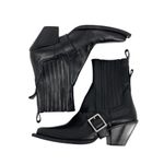 ZARA SRPLS Limited Edition Black Leather Cowboy Boots Size 40 EU 9 US Photo 4