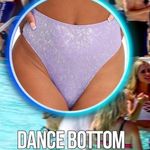 NWT Purple Holographic High Waist Bikini/Dance Bottoms Photo 1