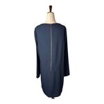 prAna Dress Women Medium Navy Abstract Cece Medallion Shift Long Sleeve Mini Photo 3