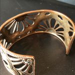 BARSE Oversized Copper Cuff Bracelet with Floral Cut Out Design Mint Condition Pink Photo 9