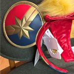 Disney Cartain Marvel Mickey Minnie Ears headband with blond hair mohawk Photo 4