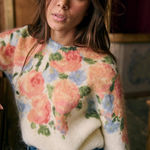 Sézane Sezane Mallory floral jumper sweater Crewneck pullover ivory Photo 0