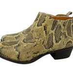Lucky Brand Bimare Leather Ankle Boots Boa Snake Print Photo 5